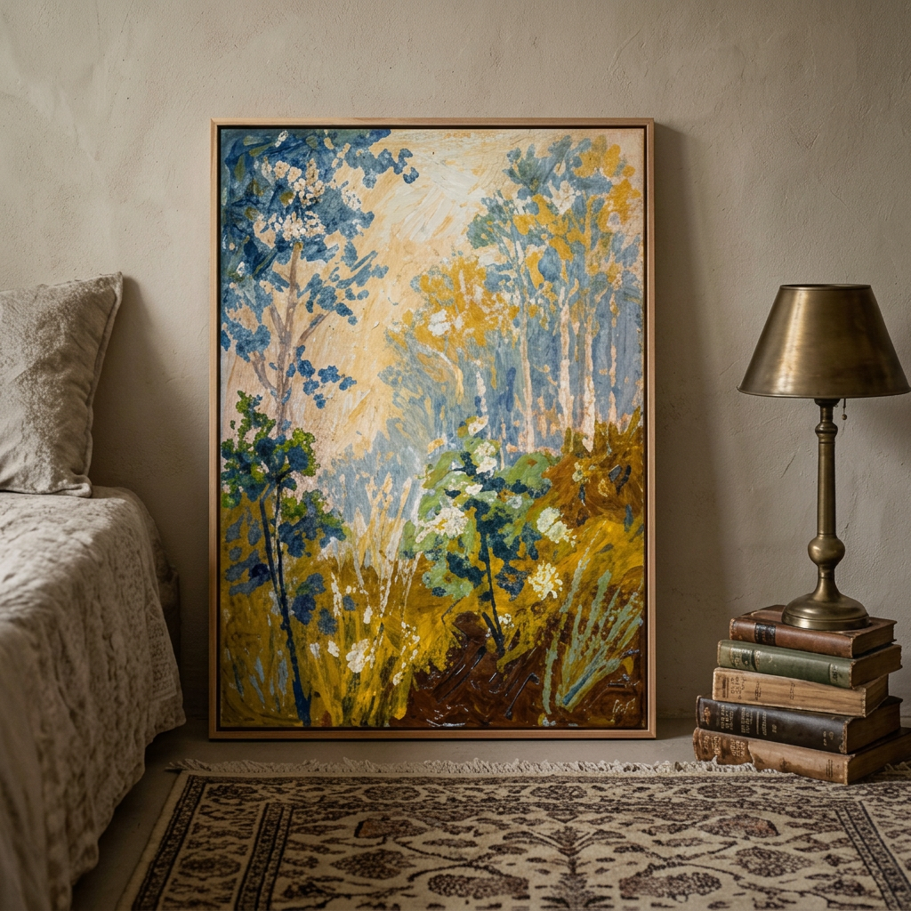 Rich Rural Vista - Hand-Painted Artwork - #ART-LS-S-017