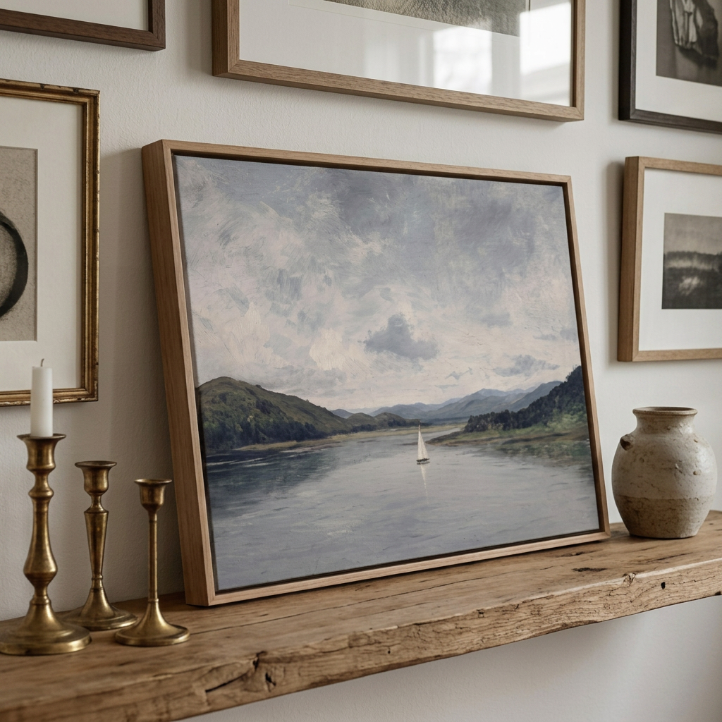 Still Lake Sail - Hand-Painted Artwork - #ART-LS-S-02