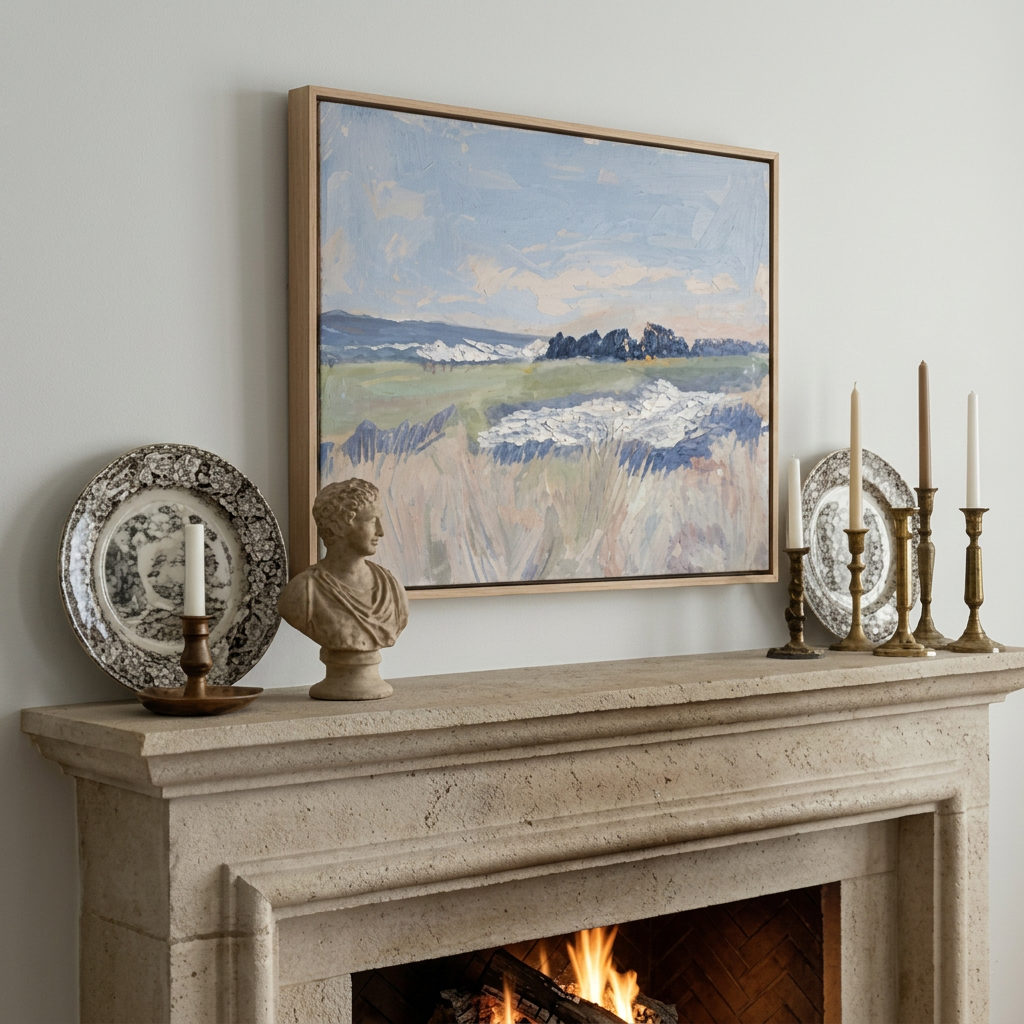 Amber Field Study - Hand-Painted Artwork - #ART-LS-S-010