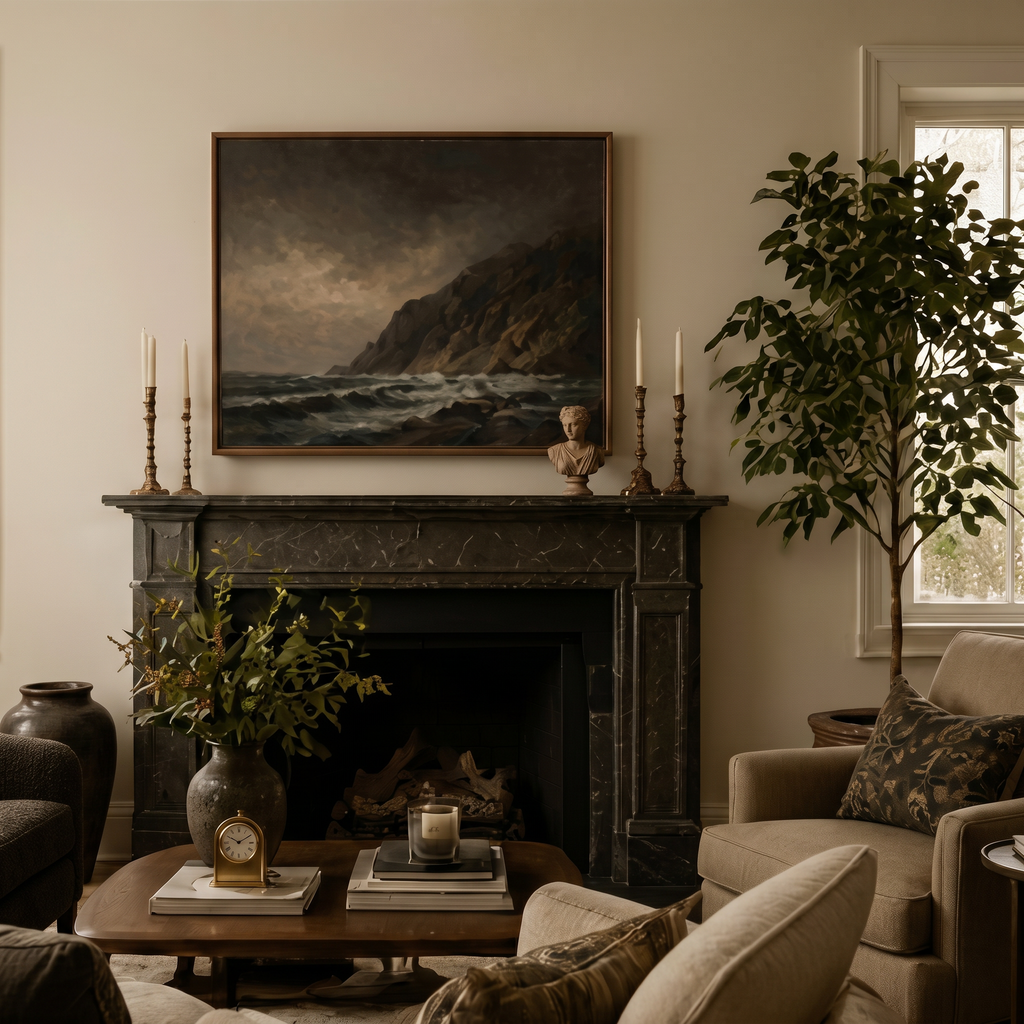 Towering Sea Cliff - Hand-Painted Artwork - #ART-VN-S-012