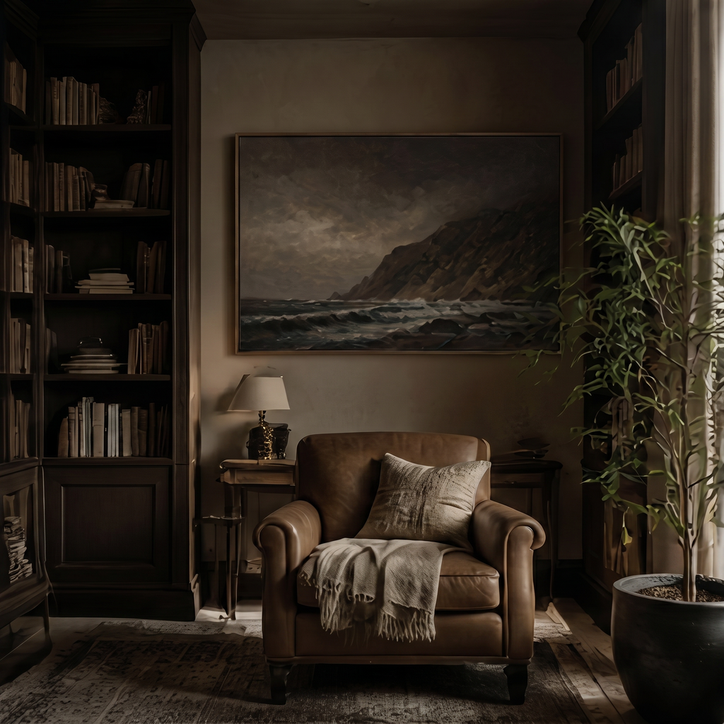 Towering Sea Cliff - Hand-Painted Artwork - #ART-VN-S-012
