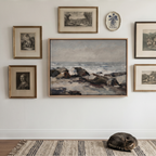 Rocky Lighthouse Stand - Hand-Painted Artwork - #ART-VN-S-04