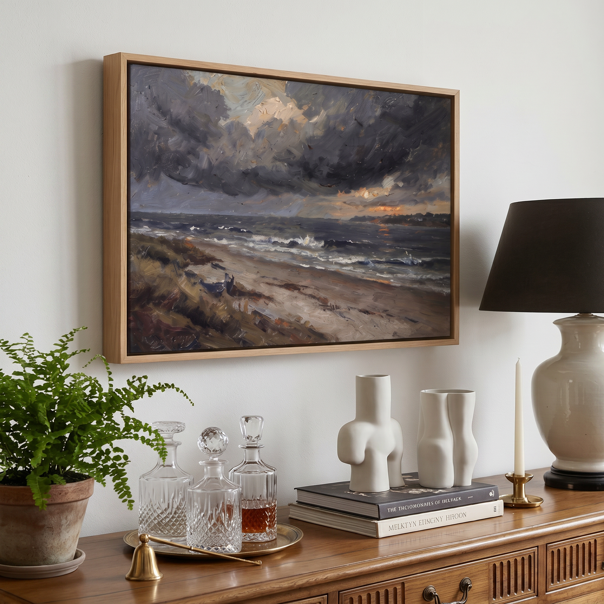 Misty River Brook - Hand-Painted Artwork - #ART-VN-S-02