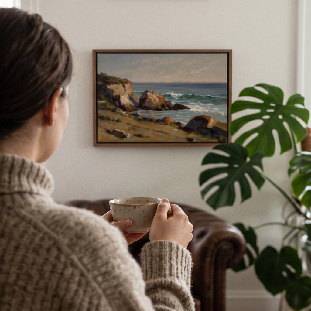 Open Pasture Graze - Hand-Painted Artwork - #ART-VN-S-06