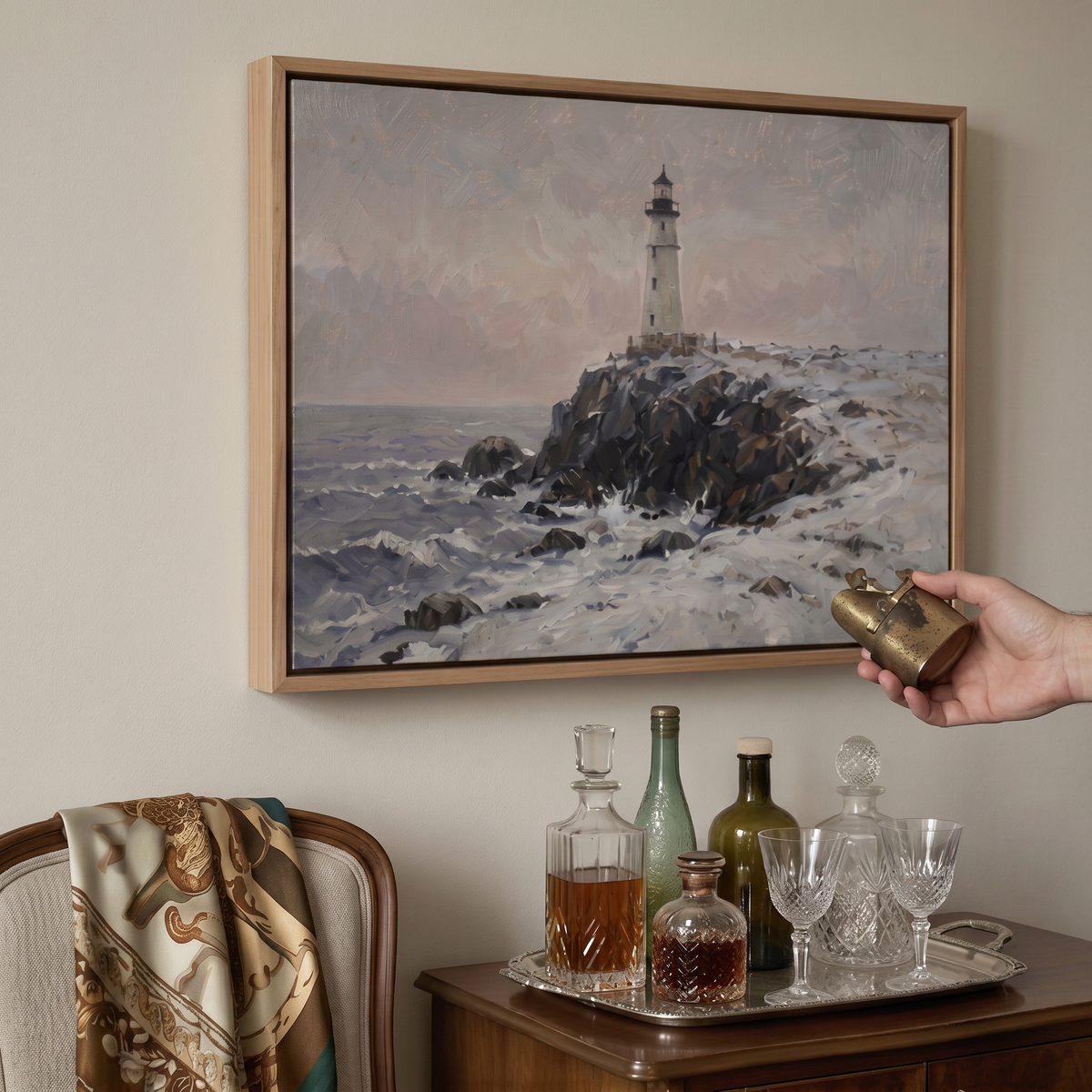 Dark Shore Study - Hand-Painted Artwork - #ART-VN-S-03