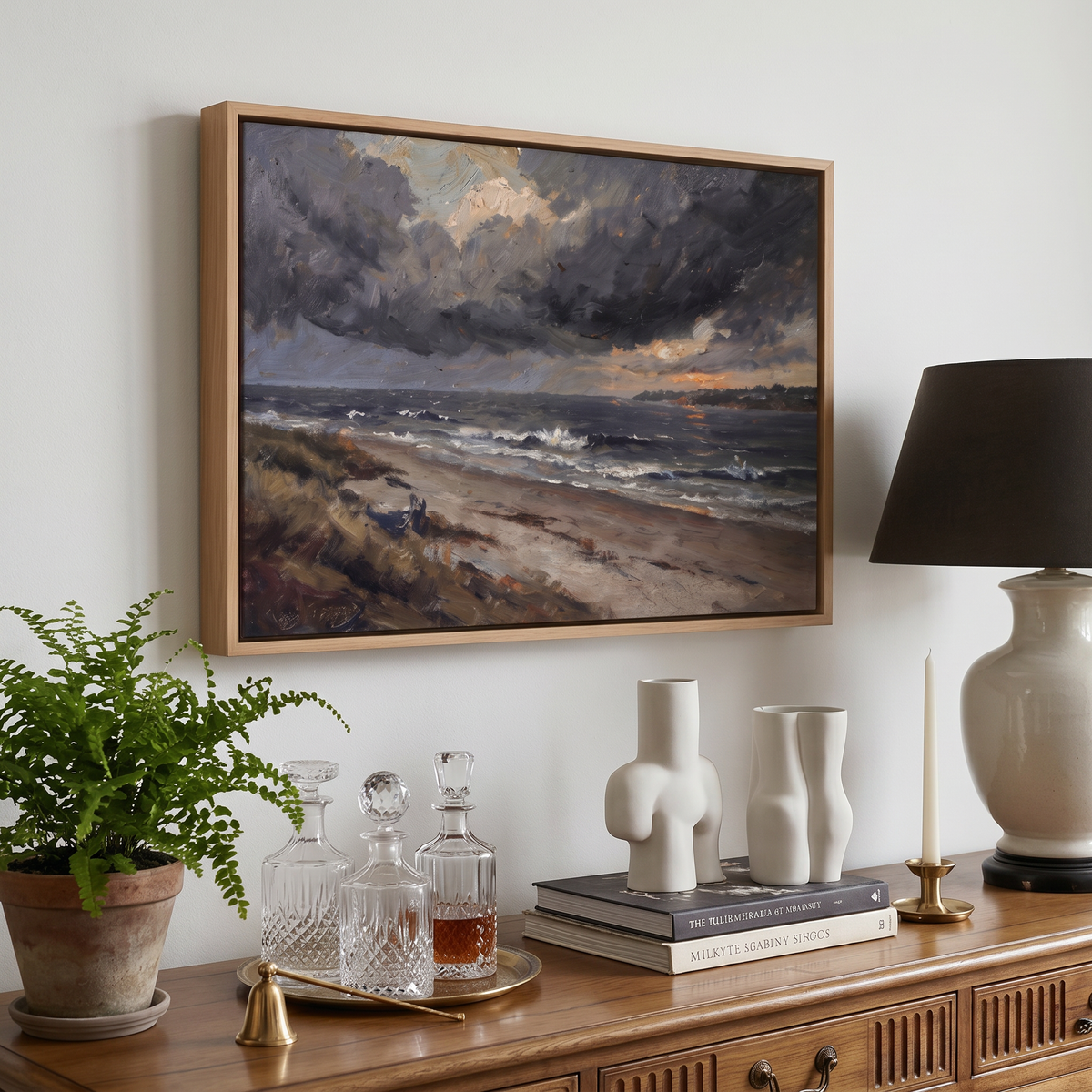 Misty River Brook - Hand-Painted Artwork - #ART-VN-S-02