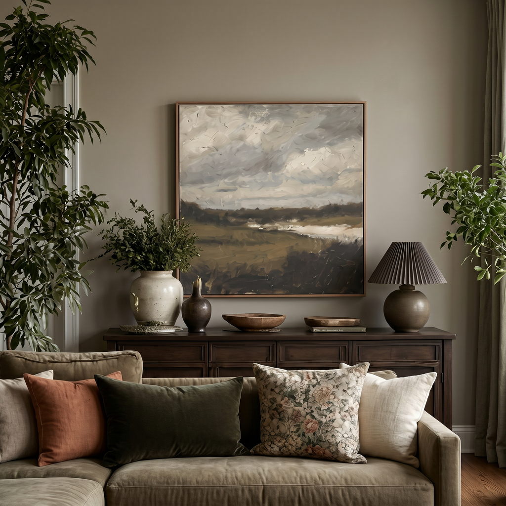 Reflected River Trees - Hand-Painted Artwork - #ART-VN-S-010