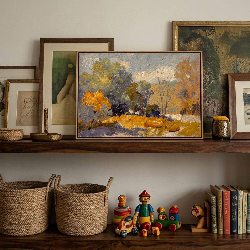 Quiet Horizon Line - Hand-Painted Artwork - #ART-LS-S-011