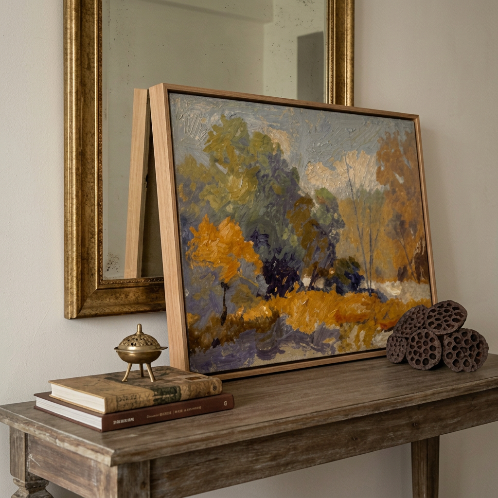 Quiet Horizon Line - Hand-Painted Artwork - #ART-LS-S-011