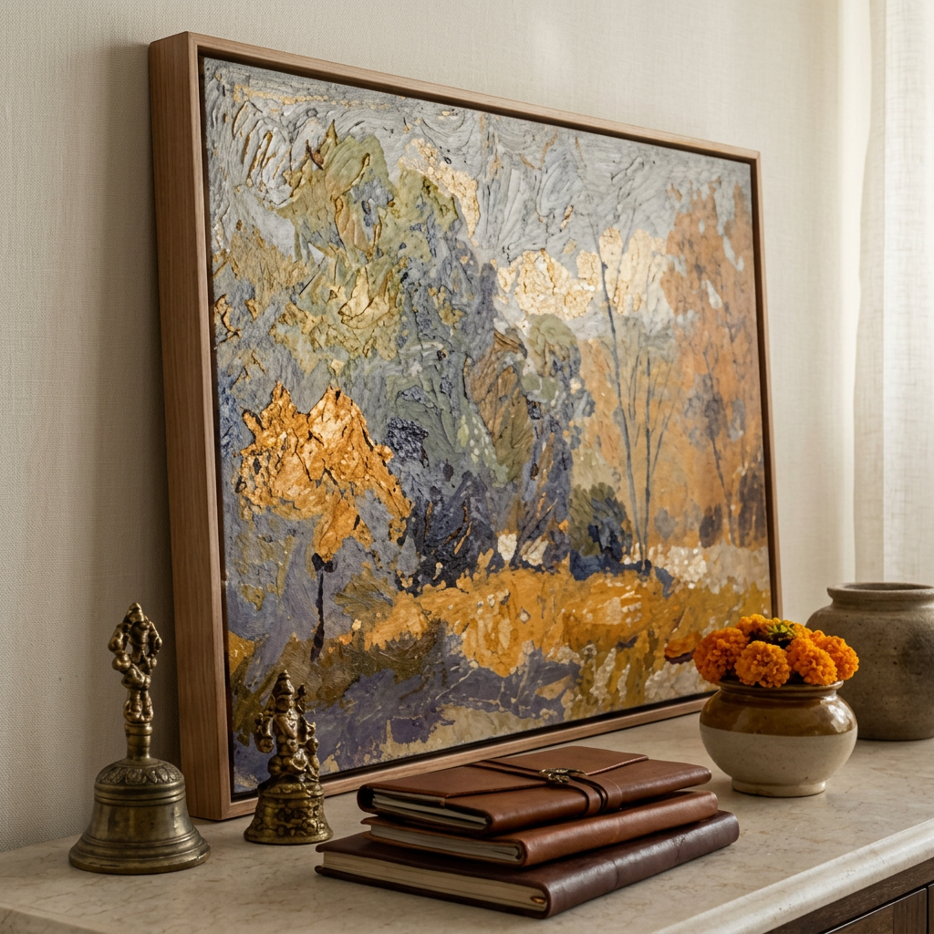 Quiet Horizon Line - Hand-Painted Artwork - #ART-LS-S-011