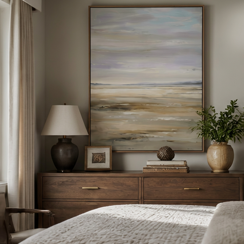 Soft Muted Shore - Hand-Painted Artwork - #ART-MI-S-015