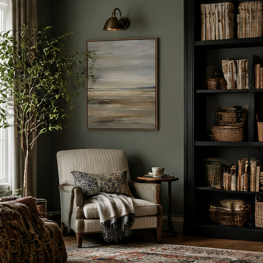 Soft Muted Shore - Hand-Painted Artwork - #ART-MI-S-015