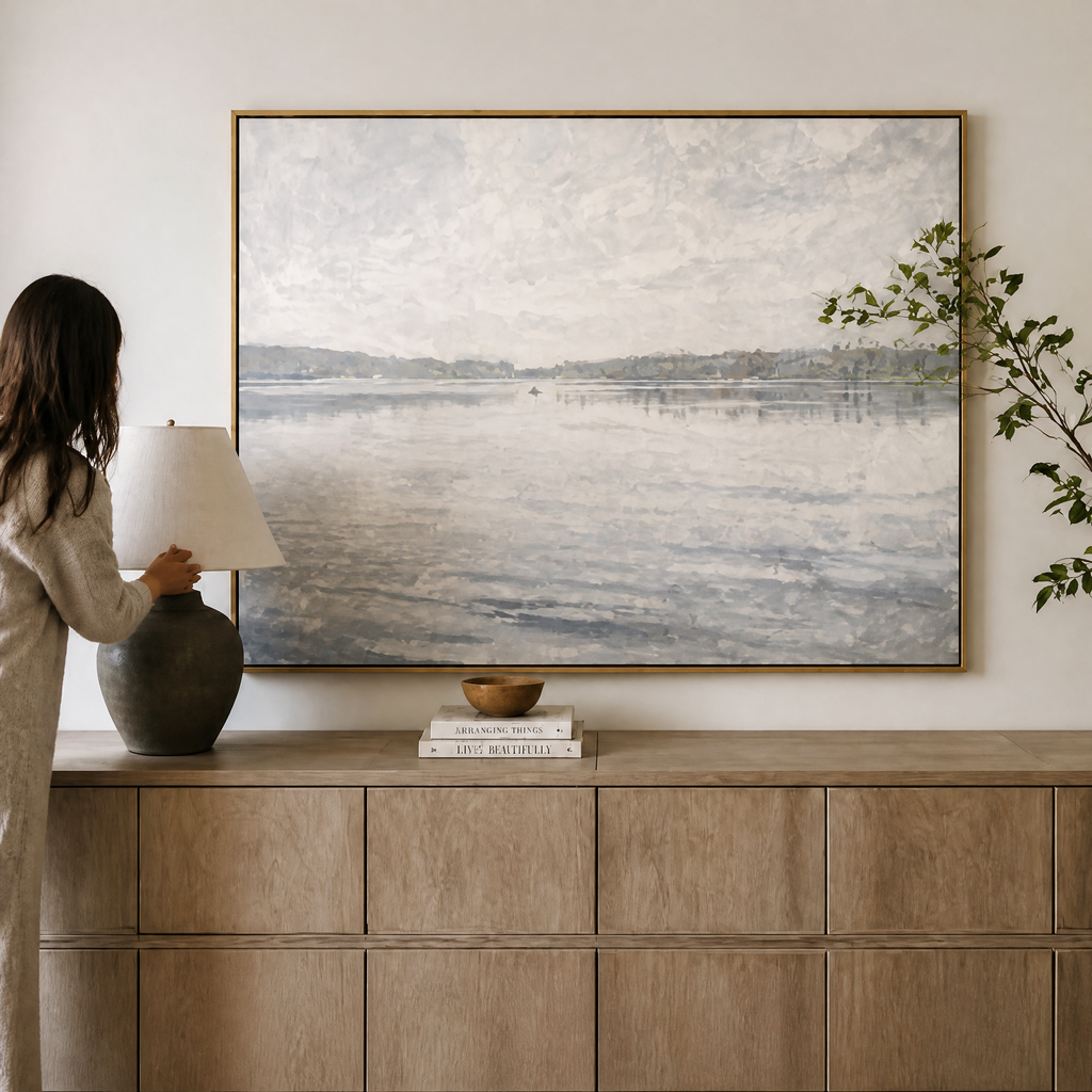 Lone Sail Mist - Hand-Painted Artwork - #ART-MI-S-020