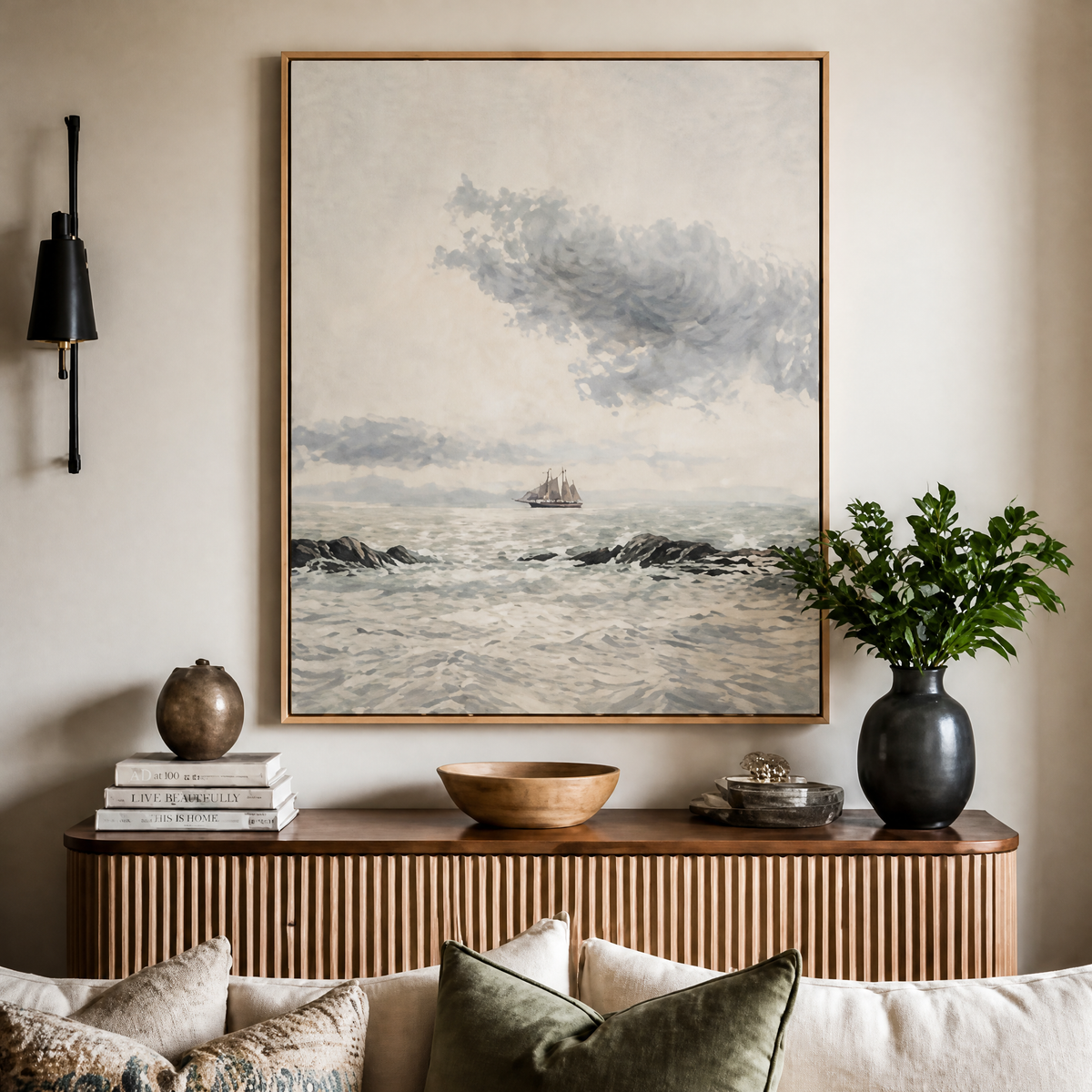 Dark Storm Coast - Hand-Painted Artwork - #ART-MI-S-019