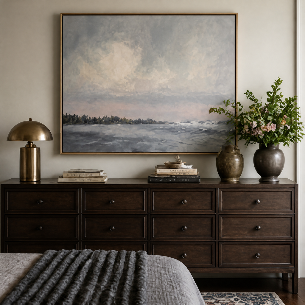 Rose Sea Dusk - Hand-Painted Artwork - #ART-MI-S-018