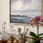 Rose Sea Dusk - Hand-Painted Artwork - #ART-MI-S-018