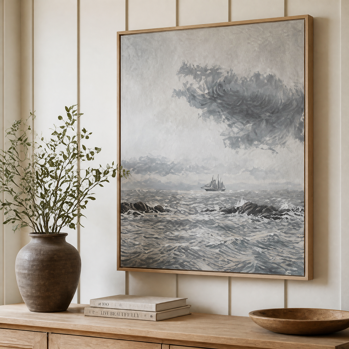 Dark Storm Coast - Hand-Painted Artwork - #ART-MI-S-019
