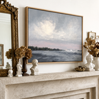 Rose Sea Dusk - Hand-Painted Artwork - #ART-MI-S-018