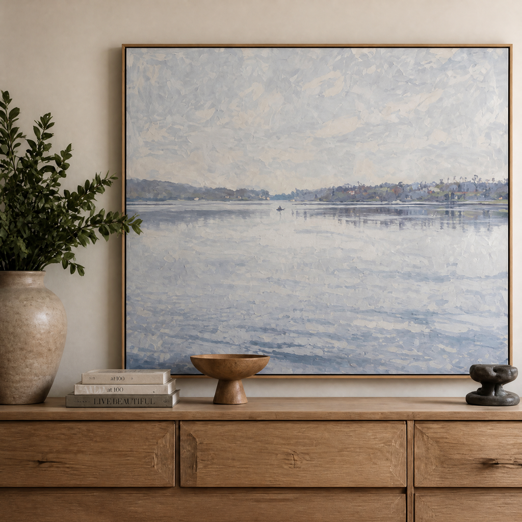 Lone Sail Mist - Hand-Painted Artwork - #ART-MI-S-020
