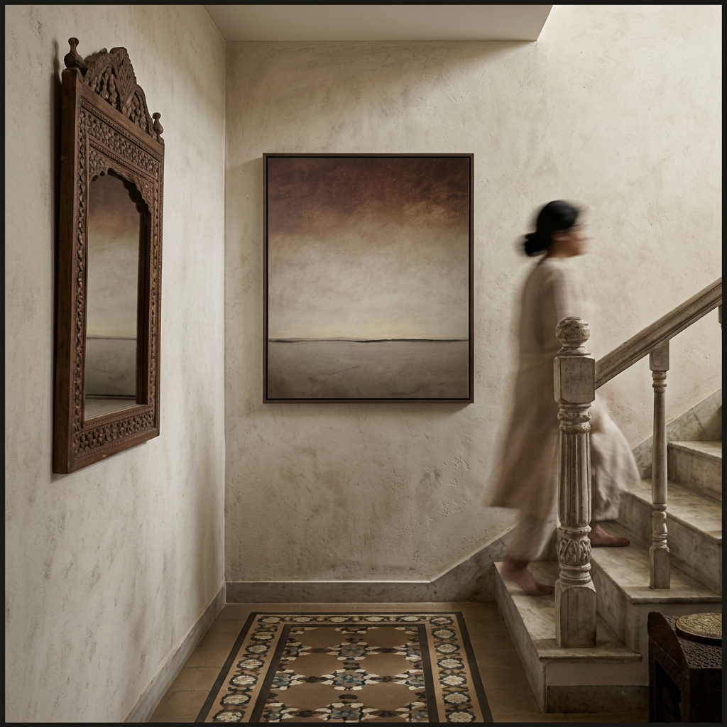 Ivory Pearl Light - Hand-Painted Artwork - #ART-MI-S-03