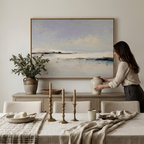 Warm Beige Haze - Hand-Painted Artwork - #ART-MI-S-01