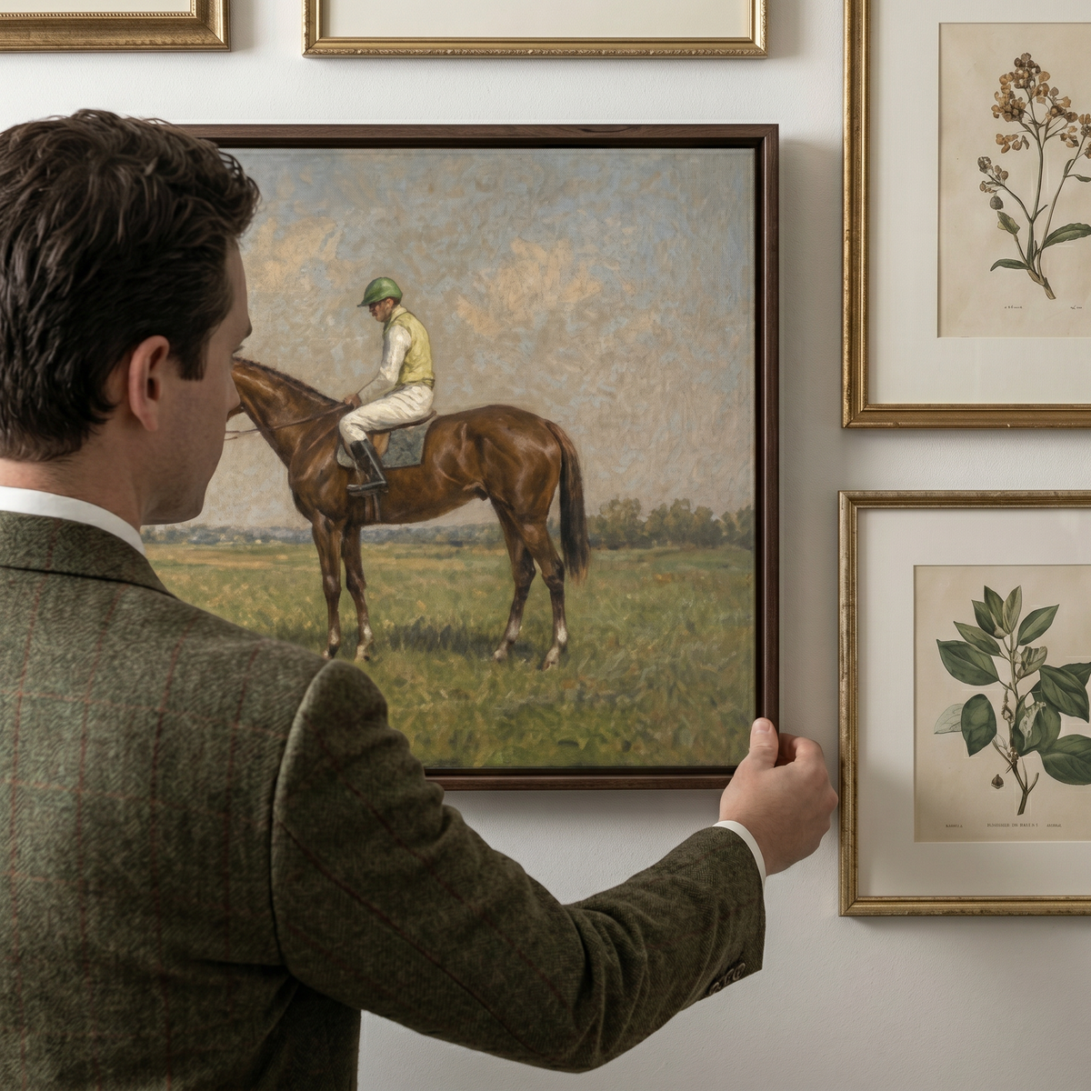 Chestnut Racing Horse - Hand-Painted Artwork - #ART-AN-S-03