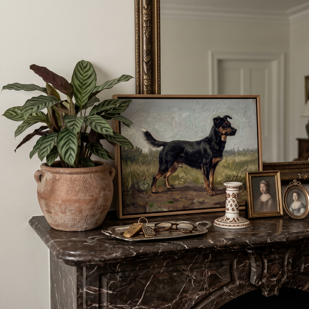Noble Dog Portrait - Hand-Painted Artwork - #ART-AN-S-01