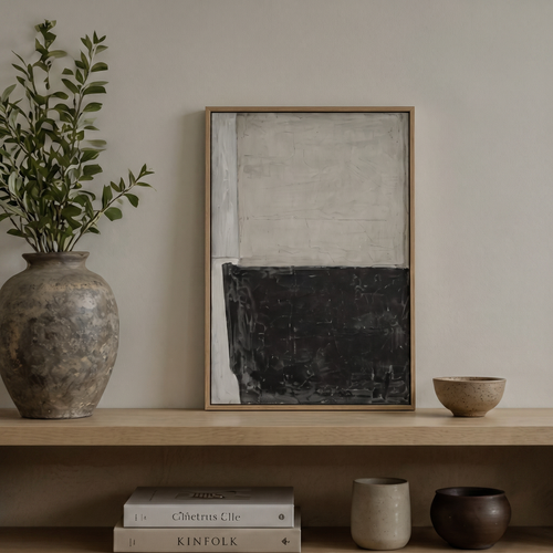 Black White Divide - Hand-Painted Artwork - #ART-GM-S-01