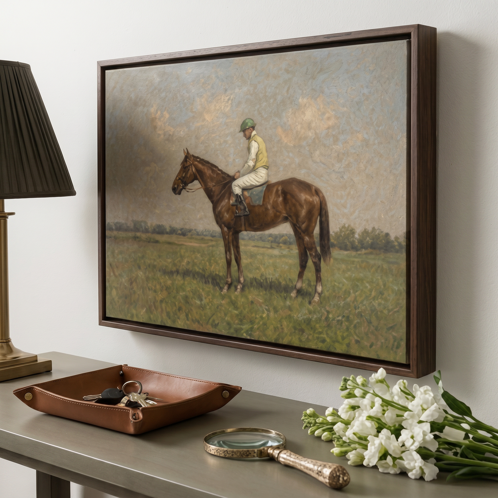 Chestnut Racing Horse - Hand-Painted Artwork - #ART-AN-S-03