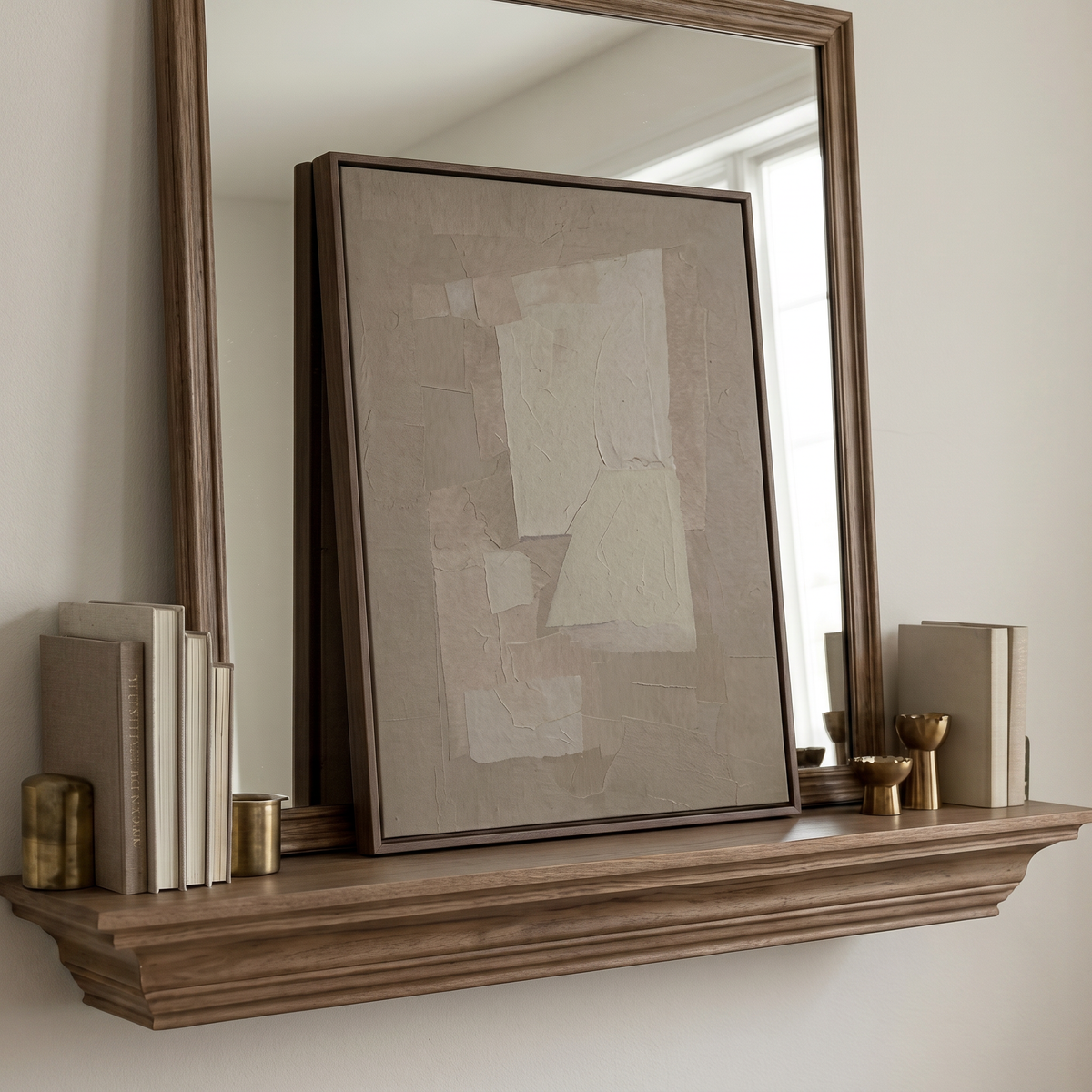 Layered White Planes - Hand-Painted Artwork - #ART-GM-S-04