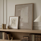 Layered White Planes - Hand-Painted Artwork - #ART-GM-S-04