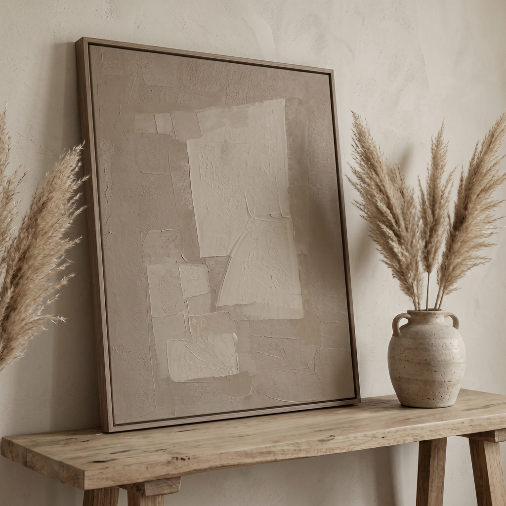 Layered White Planes - Hand-Painted Artwork - #ART-GM-S-04