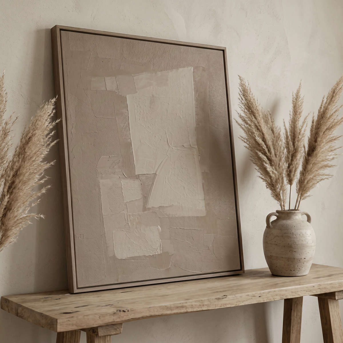 Layered White Planes - Hand-Painted Artwork - #ART-GM-S-04