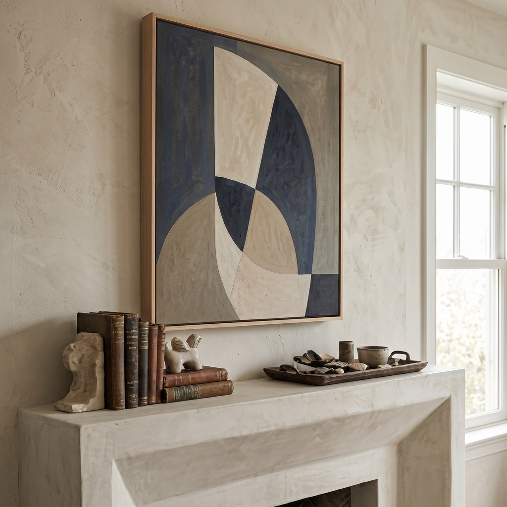 Bold Arc Composition - Hand-Painted Artwork - #ART-GM-S-07