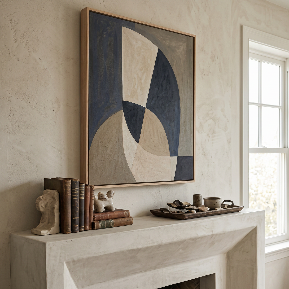 Bold Arc Composition - Hand-Painted Artwork - #ART-GM-S-07