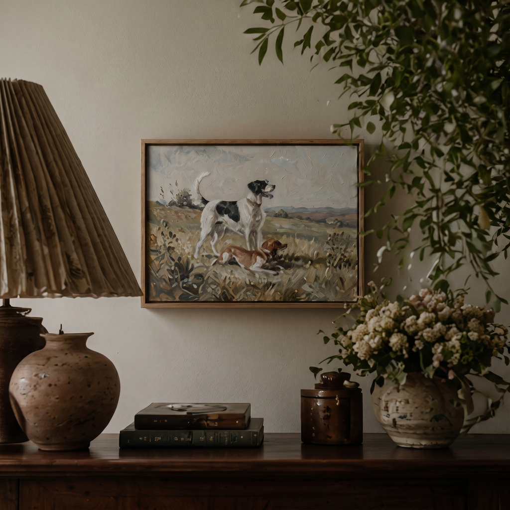 Golden Field Chase - Hand-Painted Artwork - #ART-AN-S-02