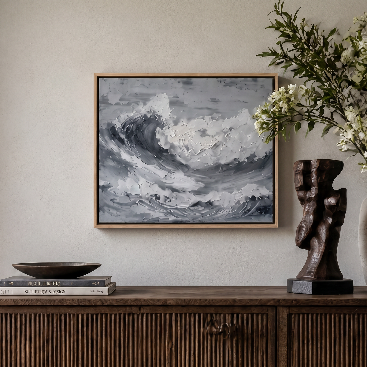 Bold Blue Wave - Hand-Painted Artwork - #ART-OS-S-02