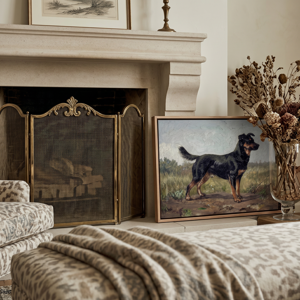 Noble Dog Portrait - Hand-Painted Artwork - #ART-AN-S-01