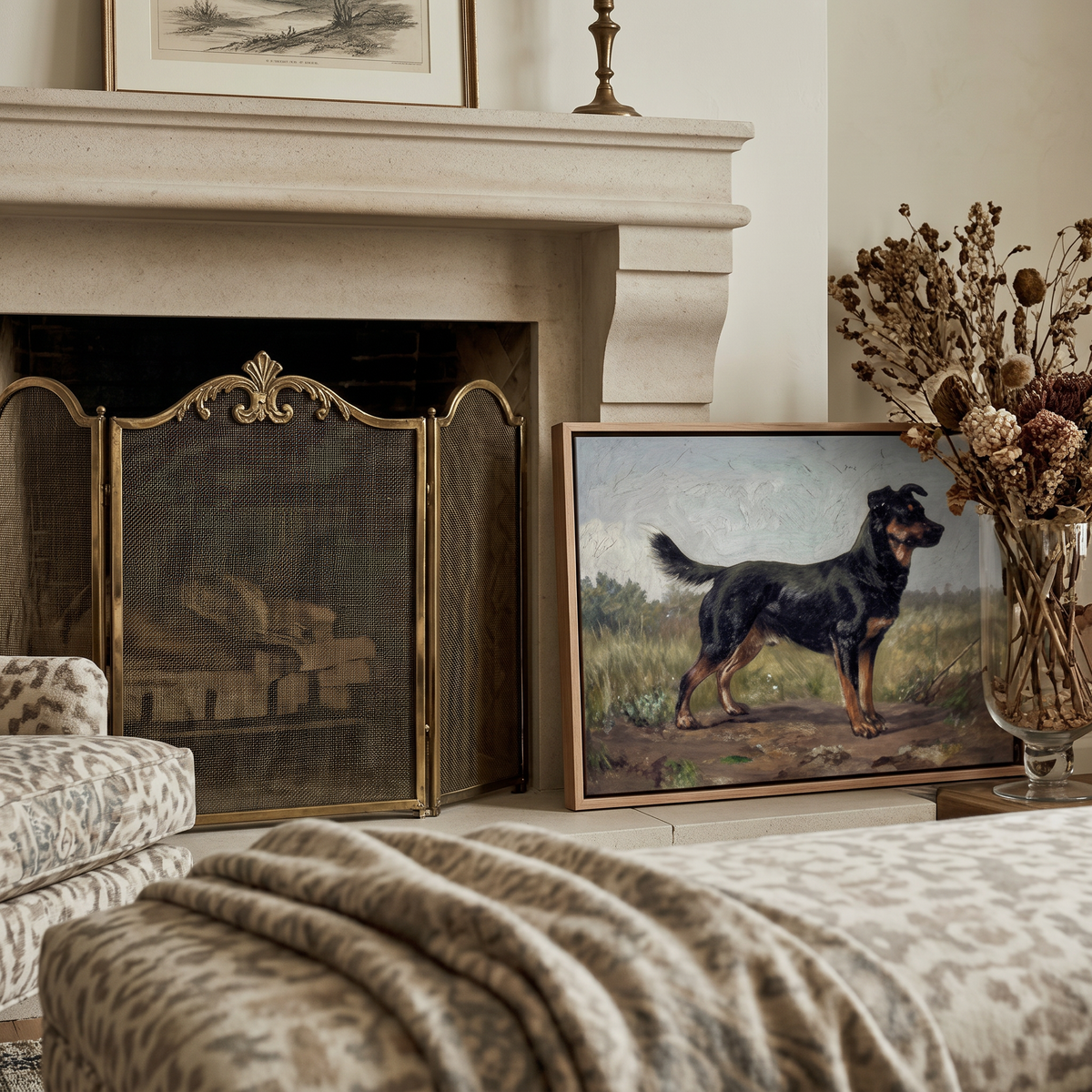 Noble Dog Portrait - Hand-Painted Artwork - #ART-AN-S-01