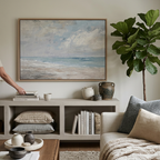 Soft Grey Pause - Hand-Painted Artwork - #ART-MI-S-02