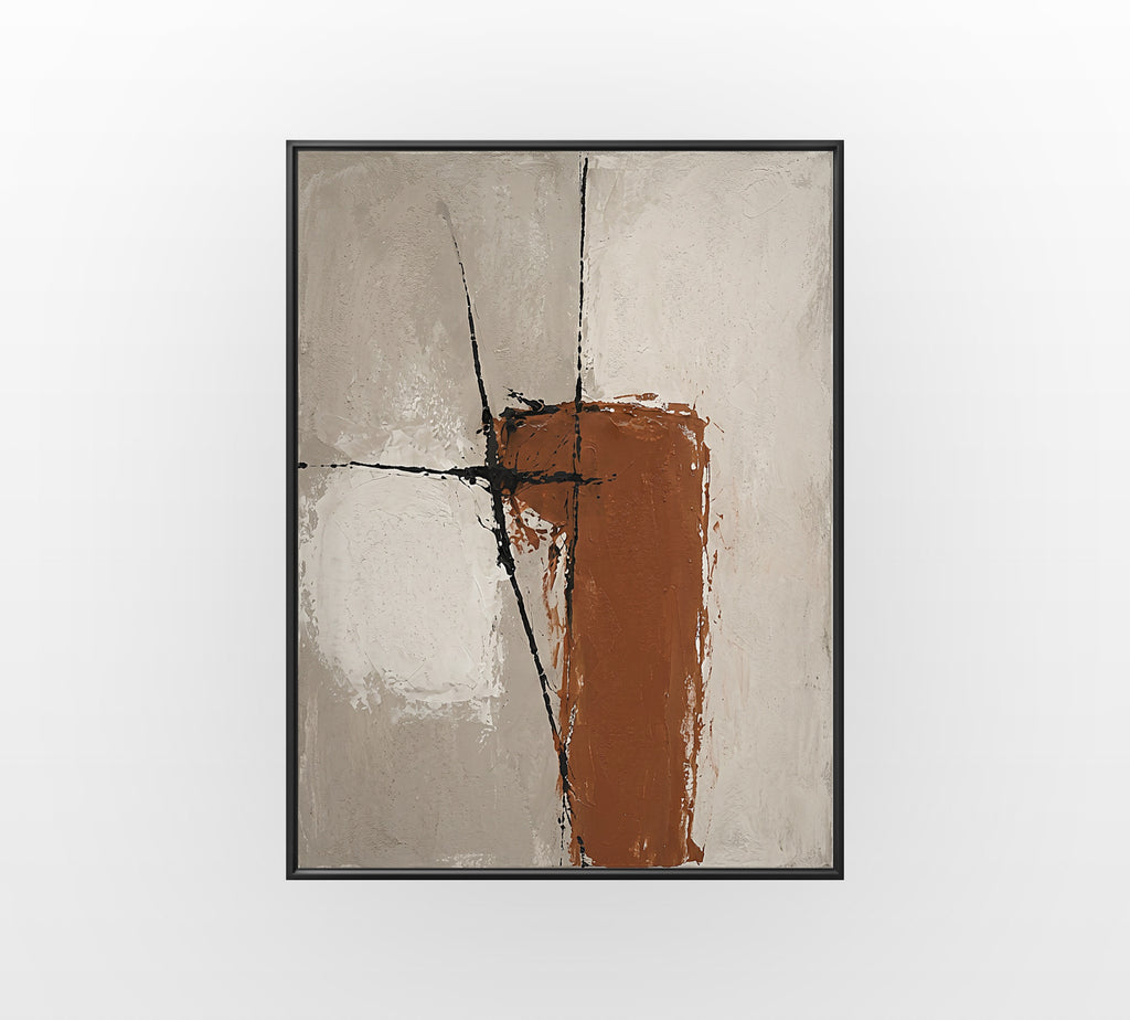 Warm Earth Totem - Hand-Painted Artwork - #ART-AB-S-012