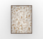 Ivory Ribbon Flow - Hand-Painted Artwork - #ART-AB-S-013