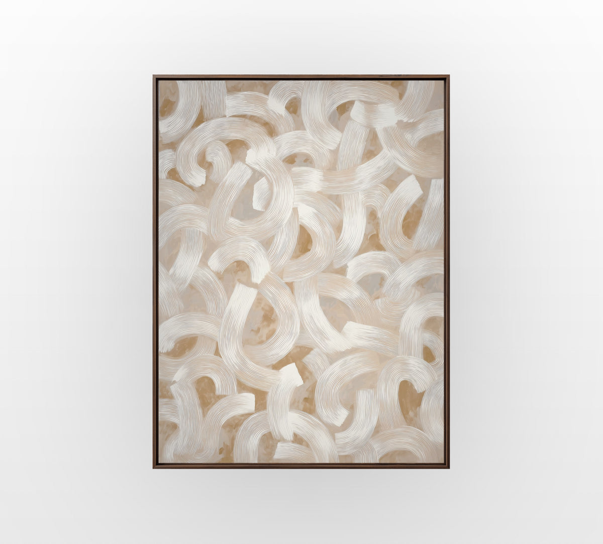 Ivory Ribbon Flow - Hand-Painted Artwork - #ART-AB-S-013