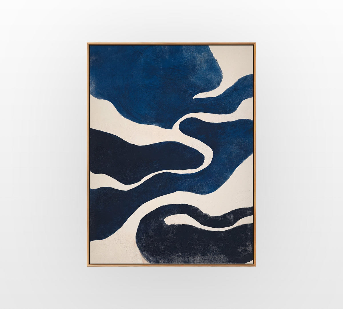 Cobalt Blue Flow - Hand-Painted Artwork - #ART-AB-S-02