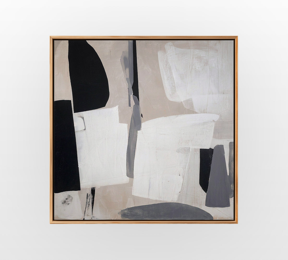 Bold Black Form - Hand-Painted Artwork - #ART-AB-S-08