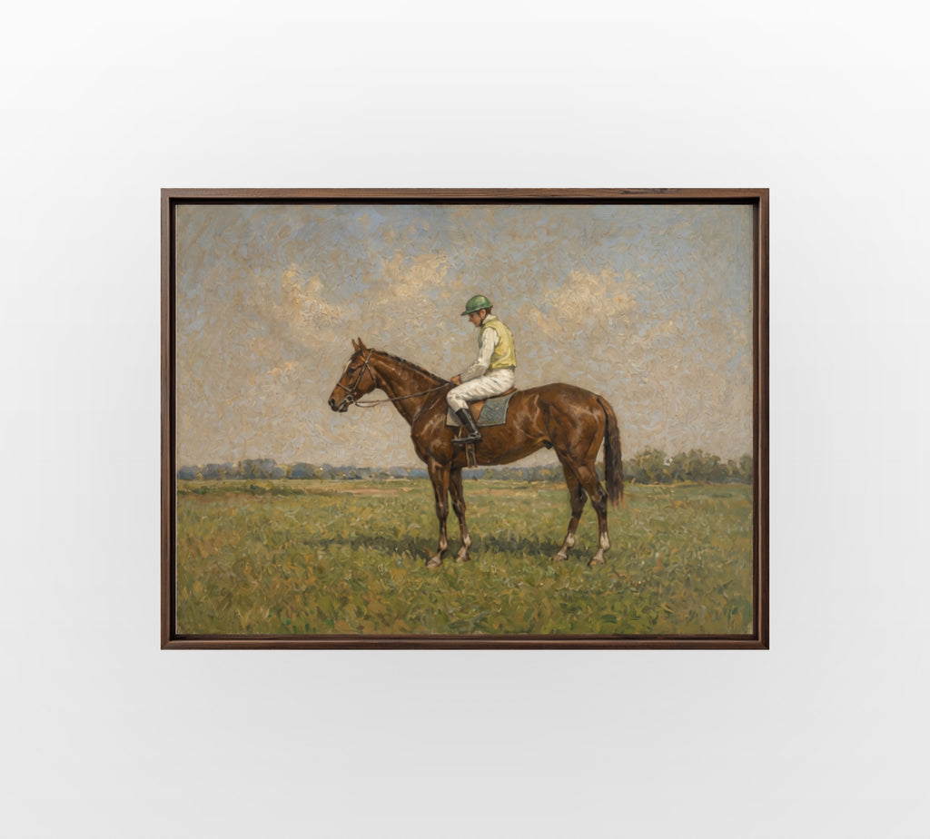 Chestnut Racing Horse - Hand-Painted Artwork - #ART-AN-S-03