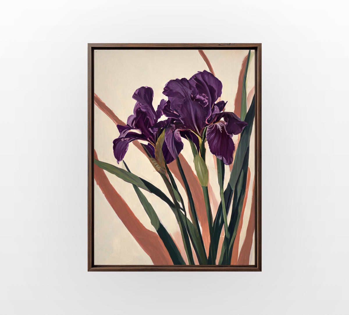 Regal Purple Iris - Hand-Painted Artwork - #ART-BT-S-013