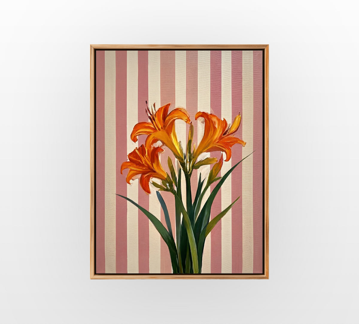 Tiger Lily Stripe - Hand-Painted Artwork - #ART-BT-S-014