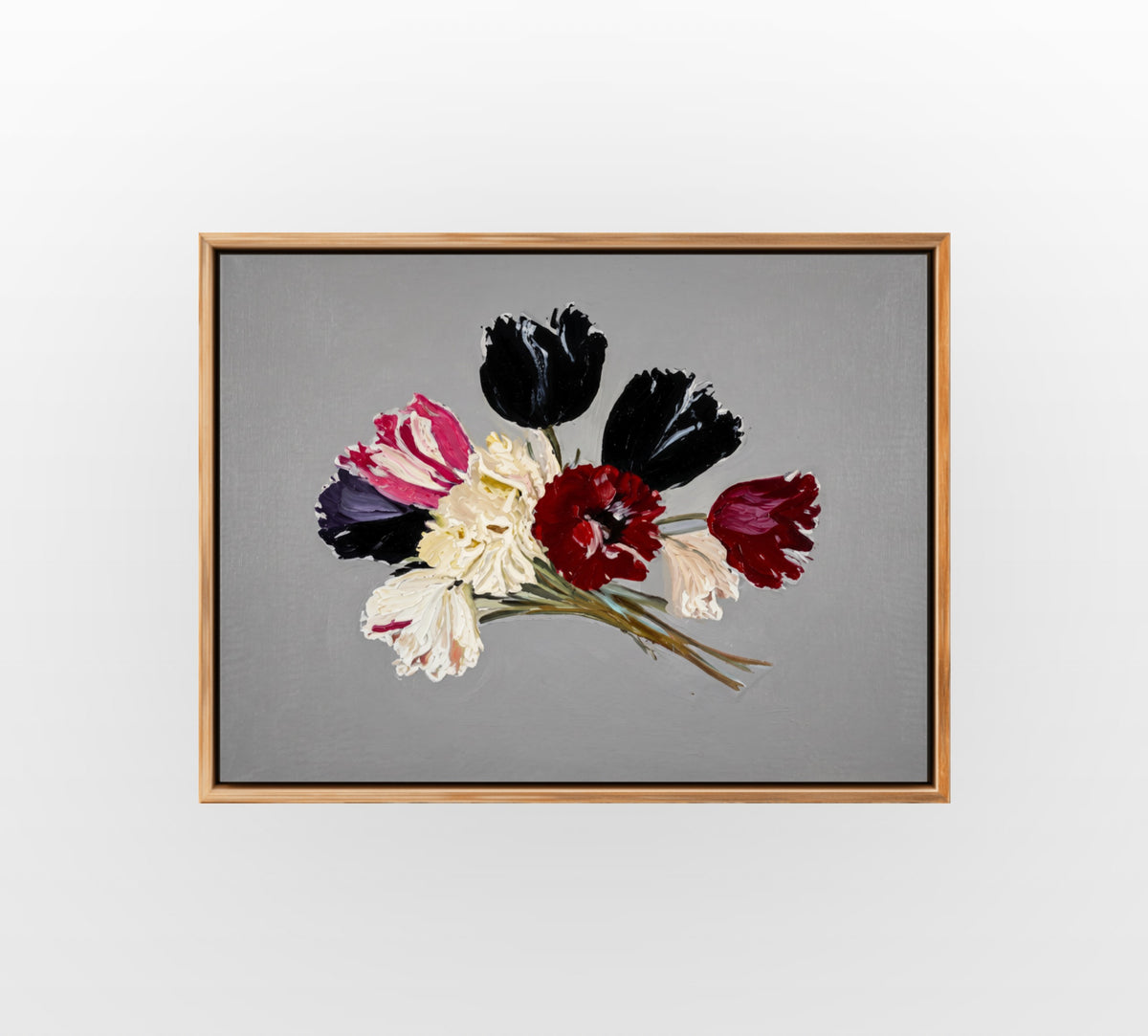 Vibrant Tulip Bouquet - Hand-Painted Artwork - #ART-BT-S-017