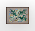 Emerald Jungle Leaves - Hand-Painted Artwork - #ART-BT-S-019